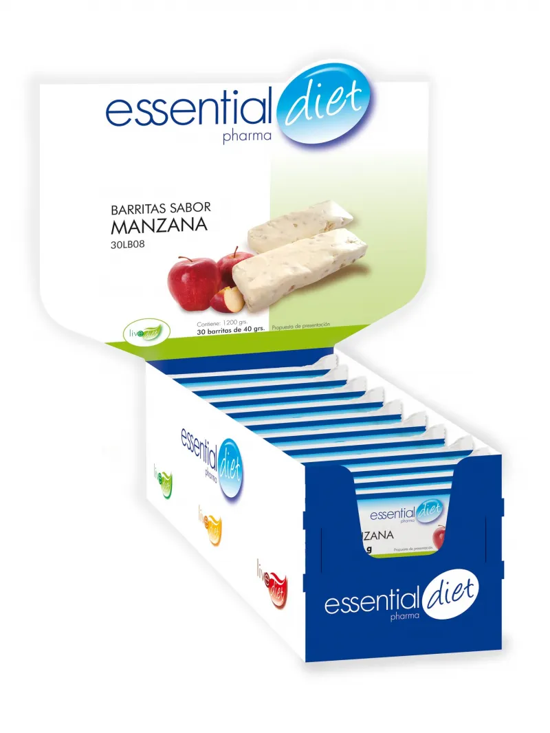 Caja de 30 barritas de manzana (30 raciones).-30LB08